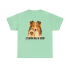 Sheltie 'Attention Will Be Given' t-shirt, view 5