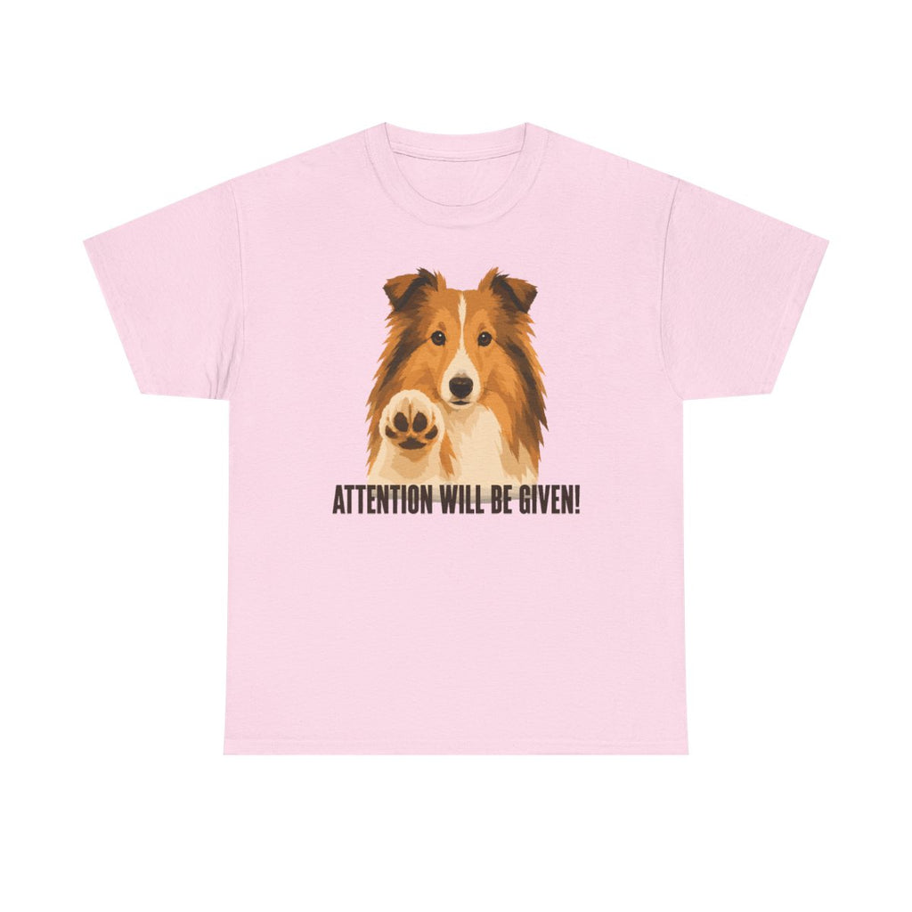 Sheltie 'Attention Will Be Given' t-shirt, view 7