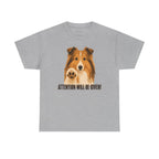 Sheltie 'Attention Will Be Given' t-shirt, view 3