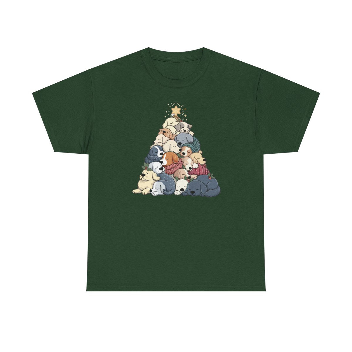 Sleeping Dogs Stacked Christmas Tree T-Shirt