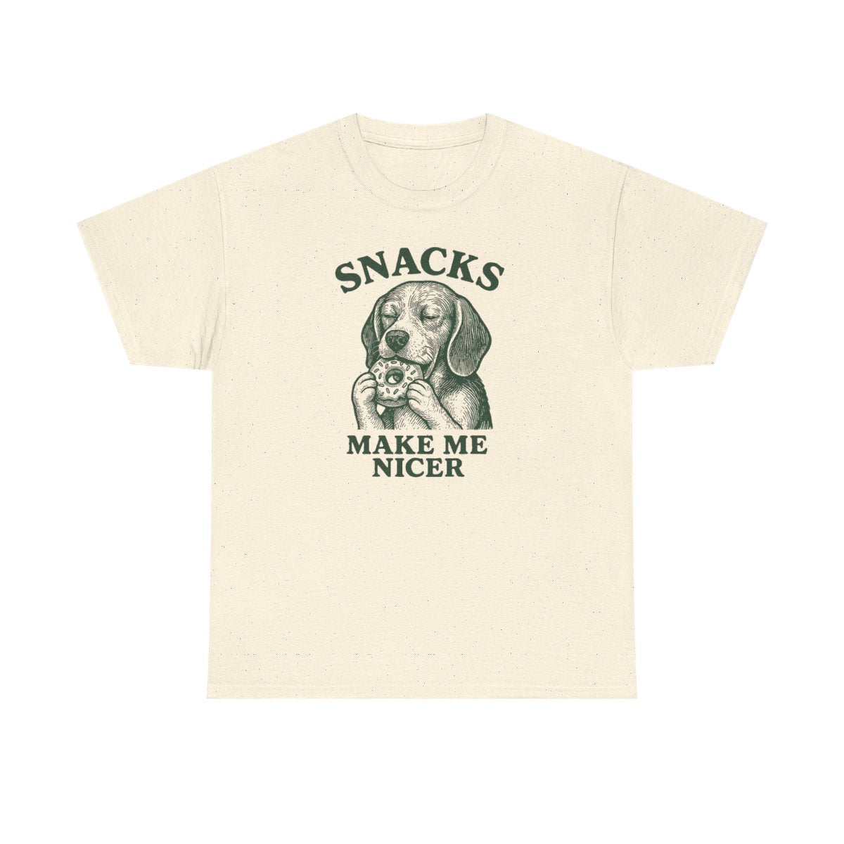 Snacks Make Me Nicer Dog with Beagle T-Shirt