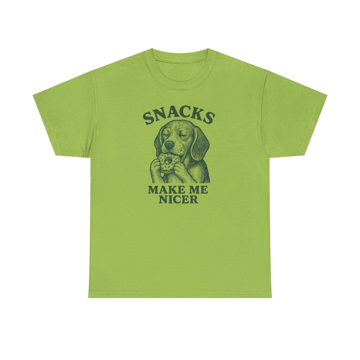 Snacks Make Me Nicer Dog with Beagle T-Shirt