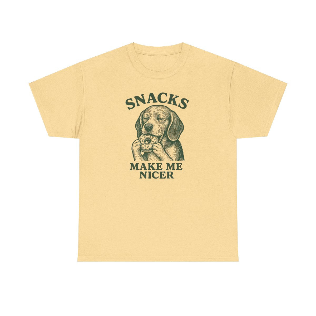 Snacks Make Me Nicer Dog with Beagle T-Shirt