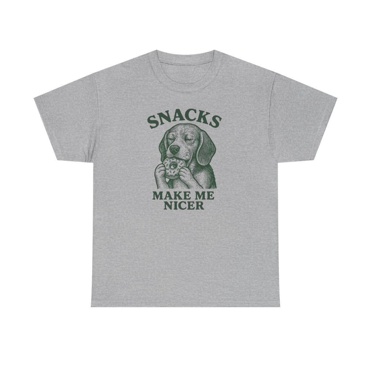 Snacks Make Me Nicer Dog with Beagle T-Shirt