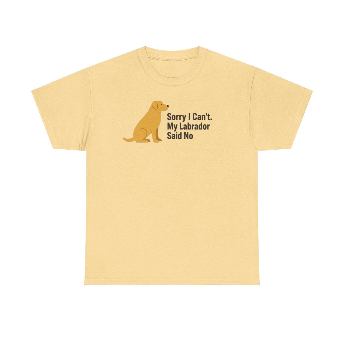 Sorry I Cant Yellow Labrador t-shirt, view 2