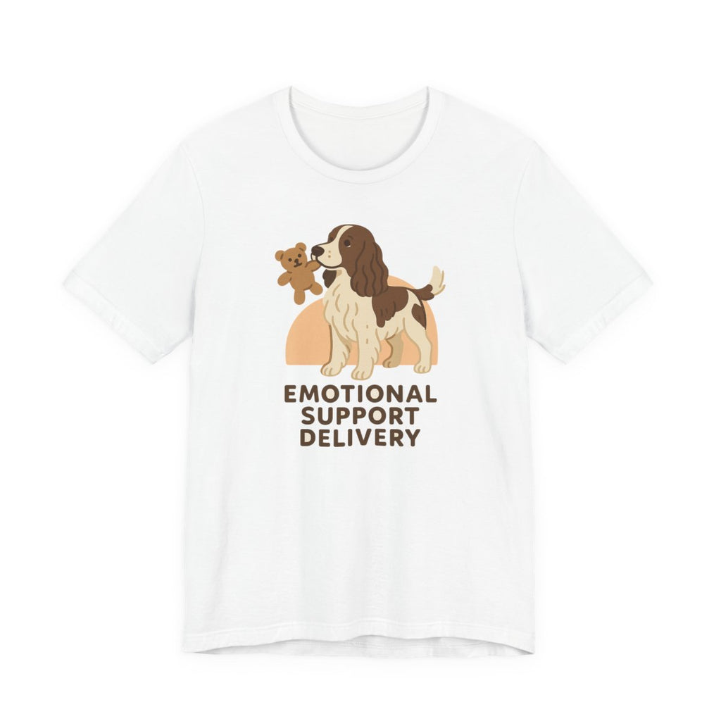 English Springer Spaniel Emotional Support Delivery t-shirt, view 4