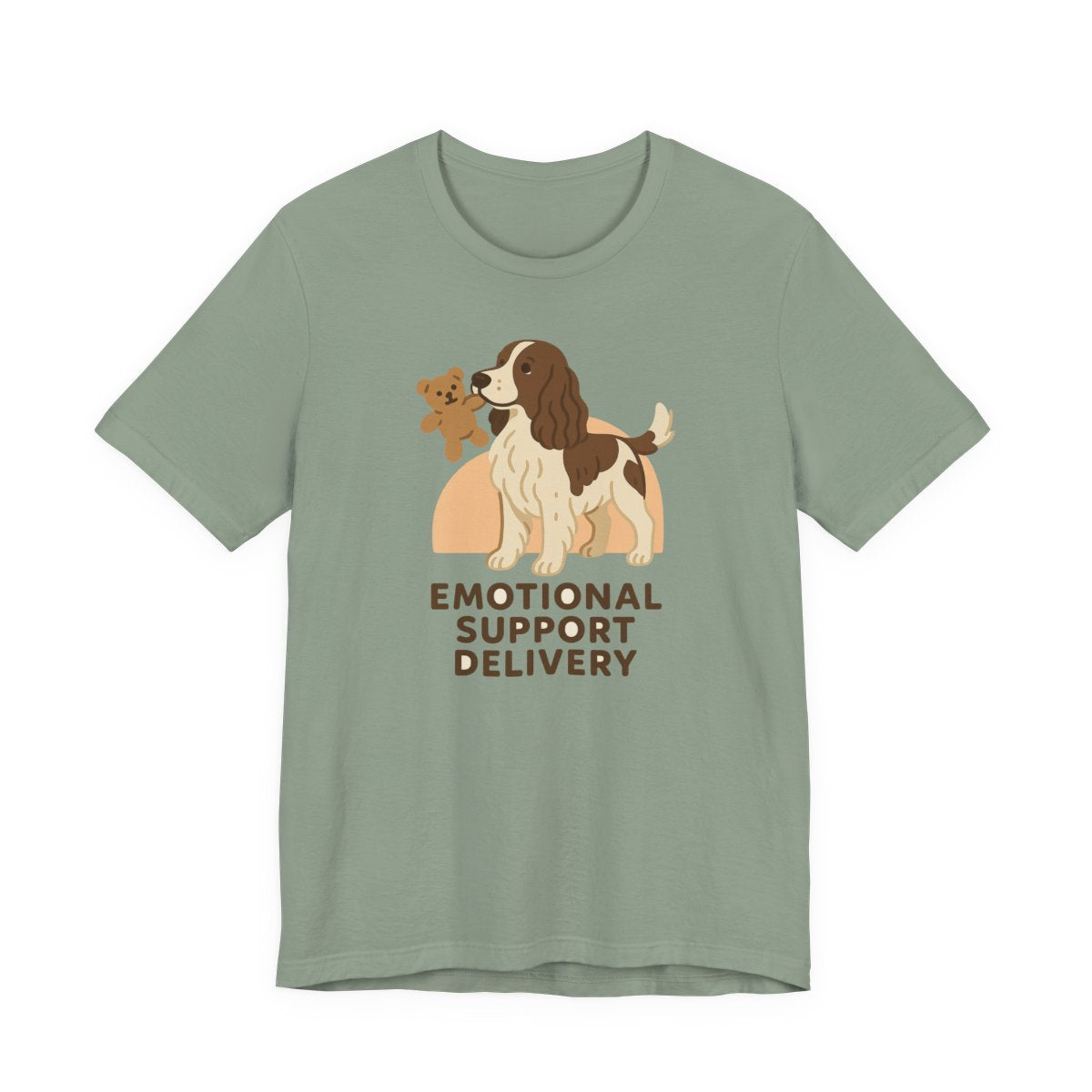 English Springer Spaniel Emotional Support Delivery t-shirt, view 5