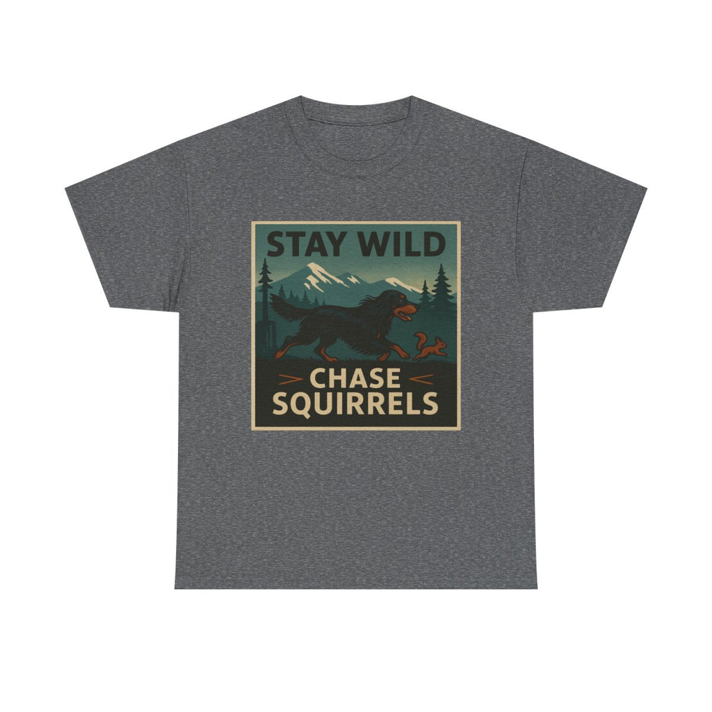 Stay Wild Gordon Setter t-shirt, Graphite Heather