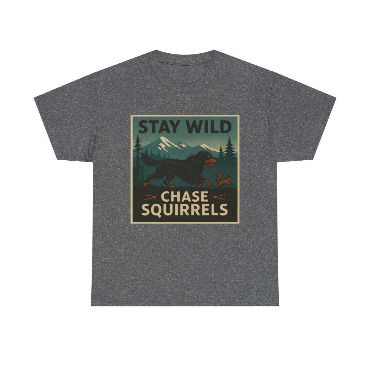 Stay Wild Gordon Setter t-shirt, Graphite Heather