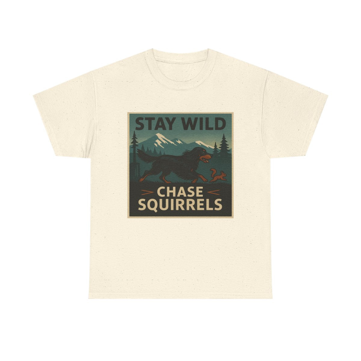 Stay Wild Gordon Setter t-shirt, Natural