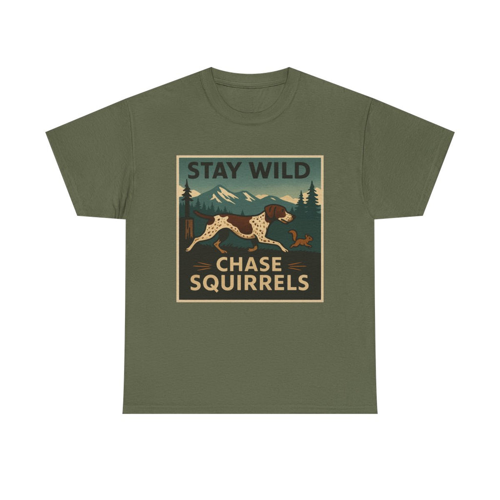 Stay Wild GSP t-shirt, Military Green