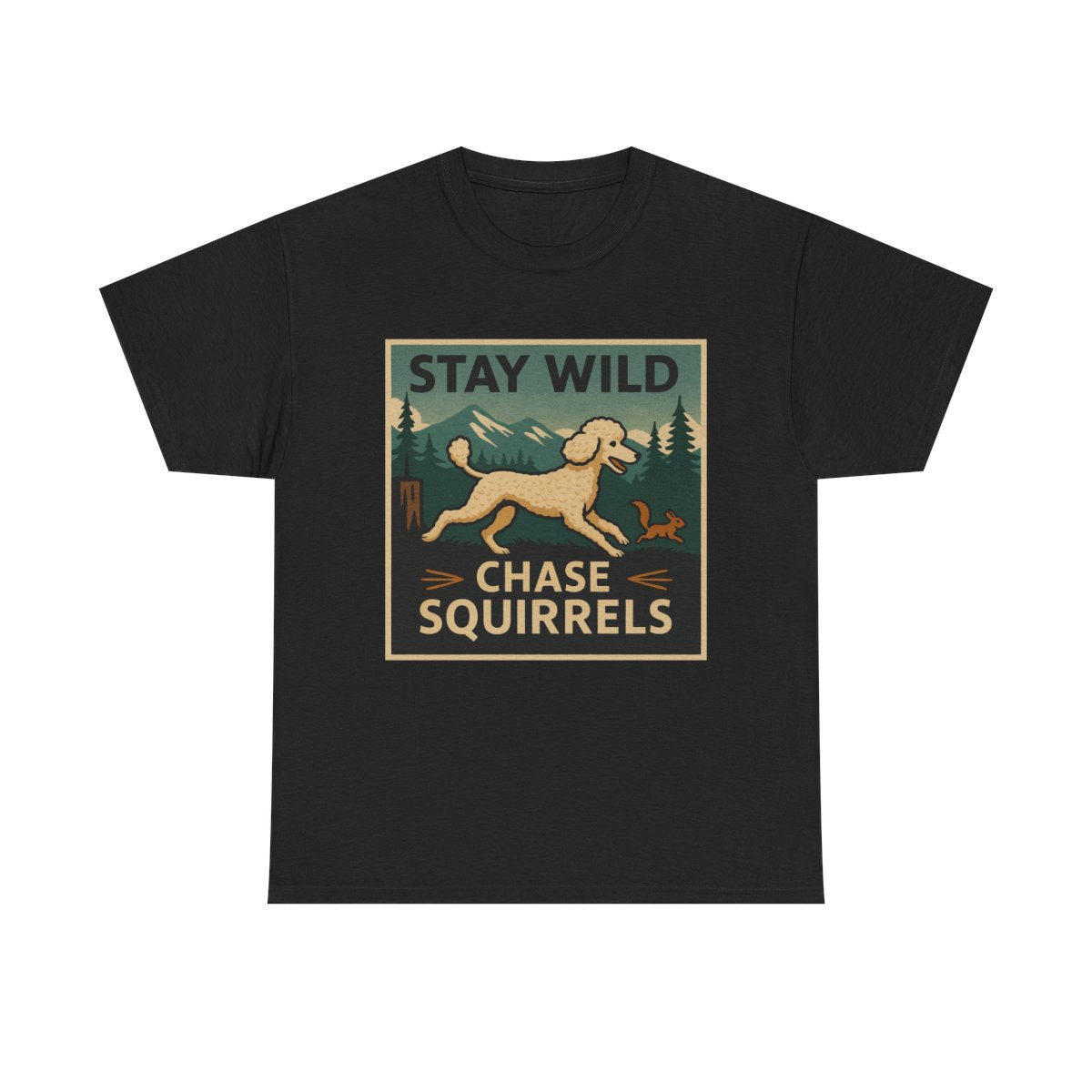 Stay Wild Poodle t-shirt, Black