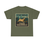 Stay Wild Pug Adventure t-shirt, Military Green