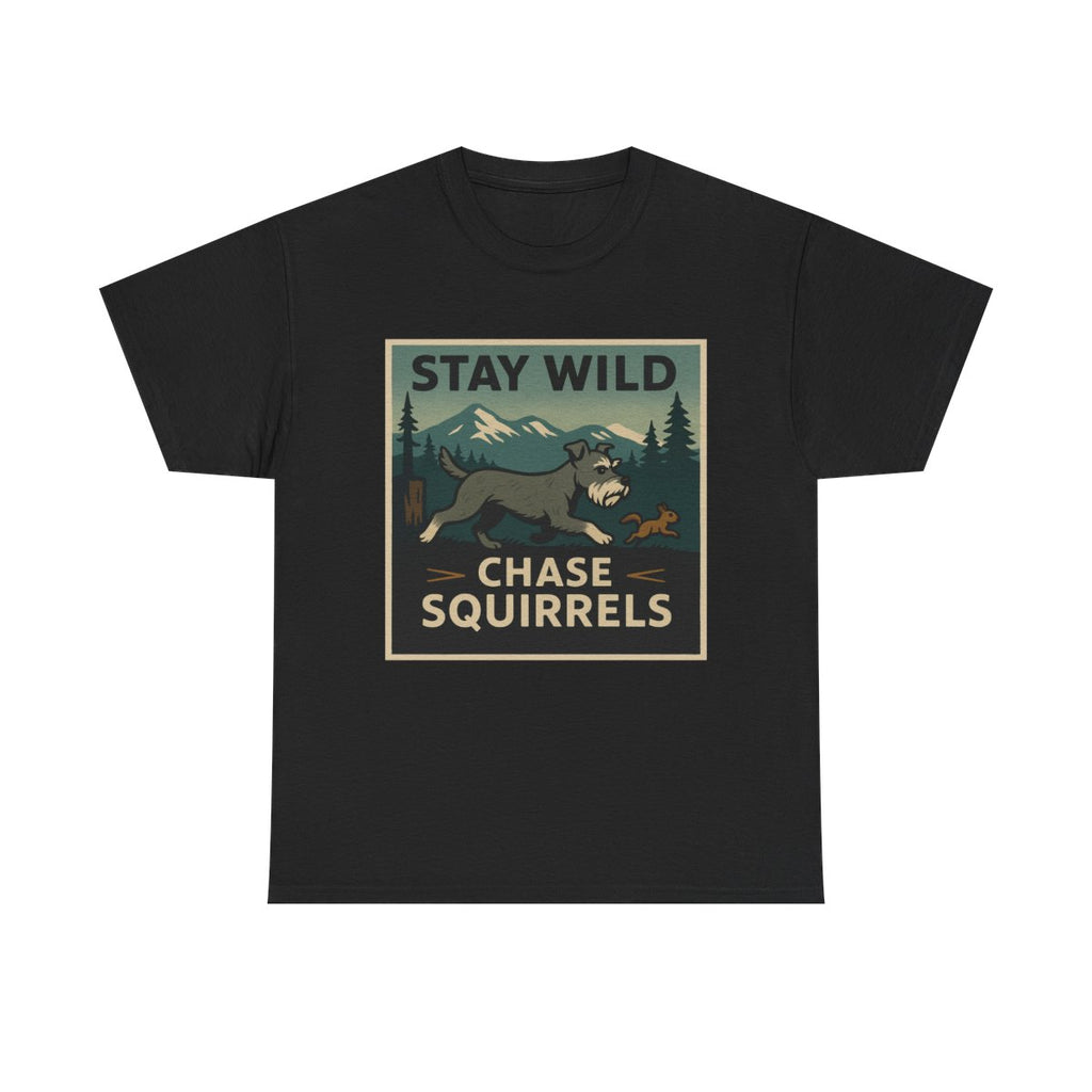 Stay Wild Schnauzer t-shirt, Black