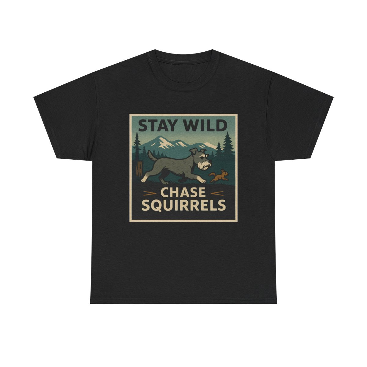 Stay Wild Schnauzer t-shirt, Black