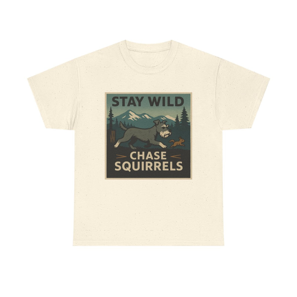 Stay Wild Schnauzer t-shirt, Natural