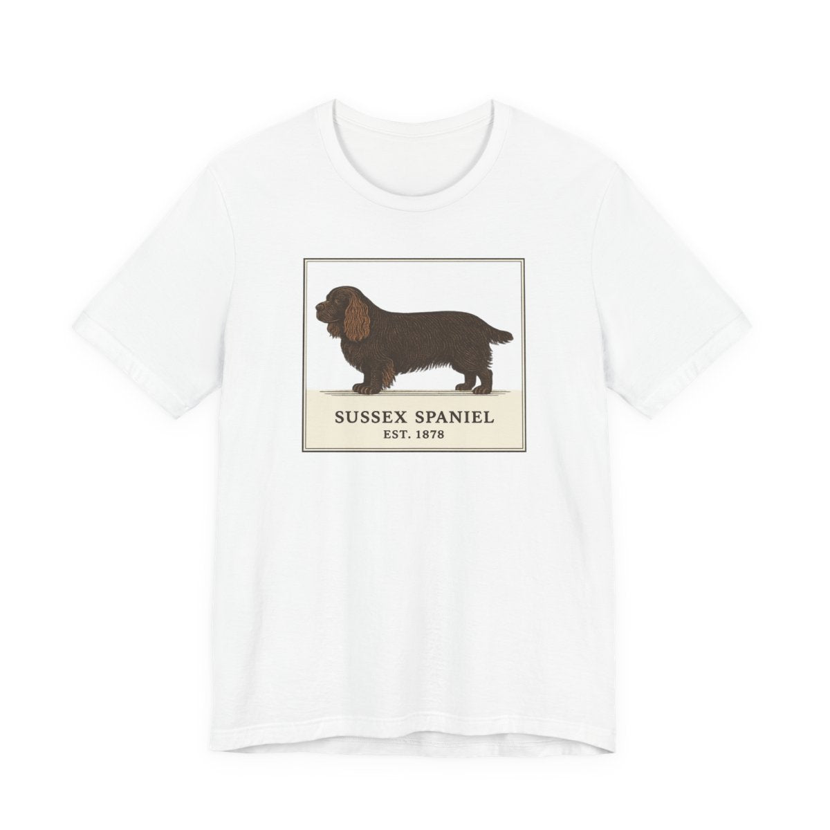 Sussex Spaniel Est. 1878 Field Guide t-shirt, view 2