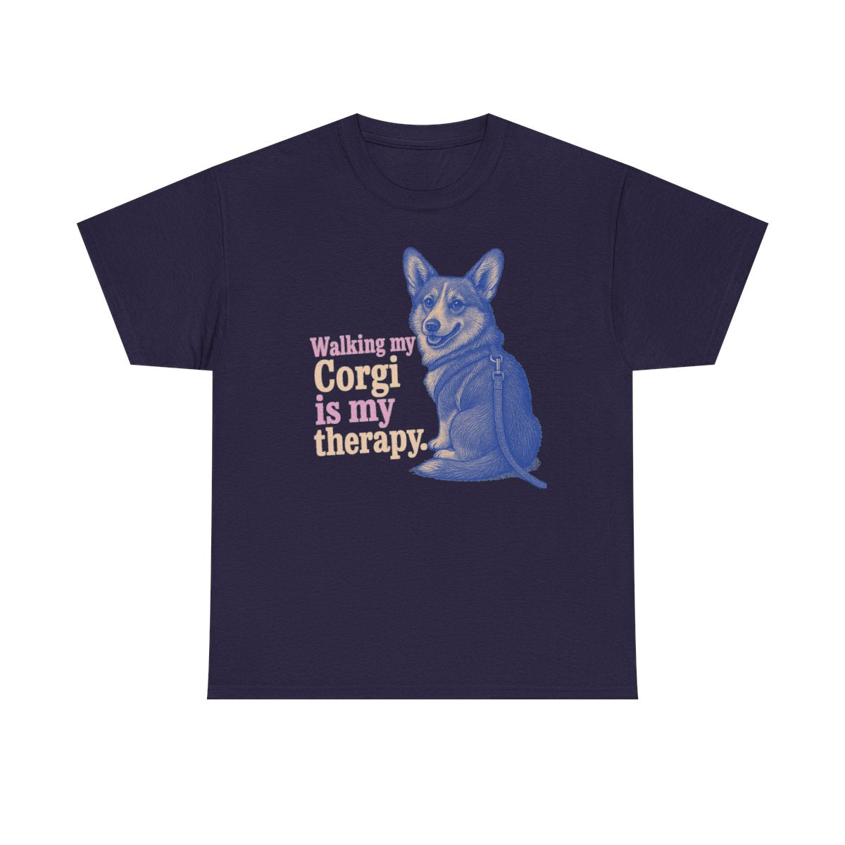 The Corgi Therapy t-shirt, Blackberry
