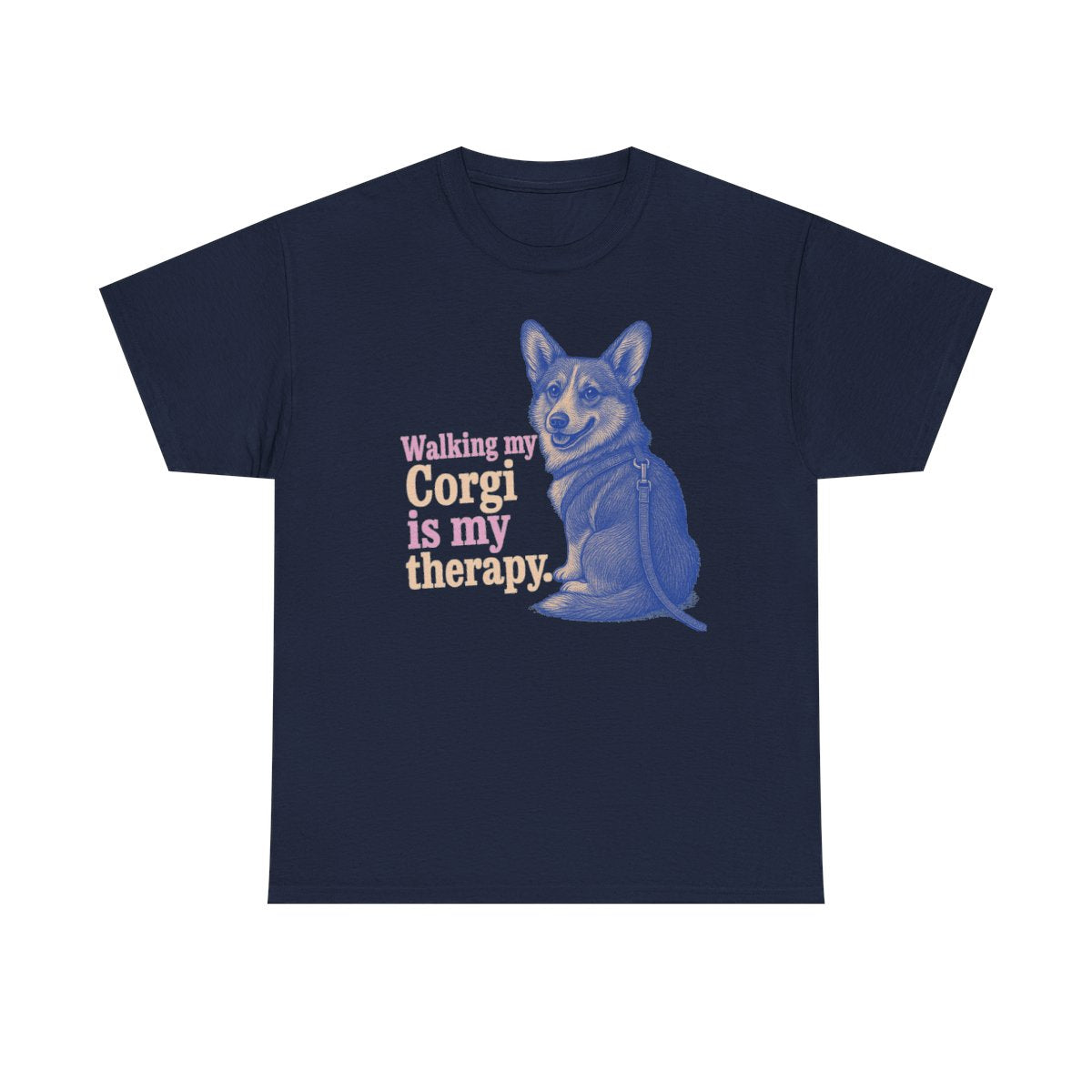 The Corgi Therapy t-shirt, Navy
