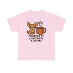 The Daily Fuel Chihuahua & Coffee t-shirt, Light Pink