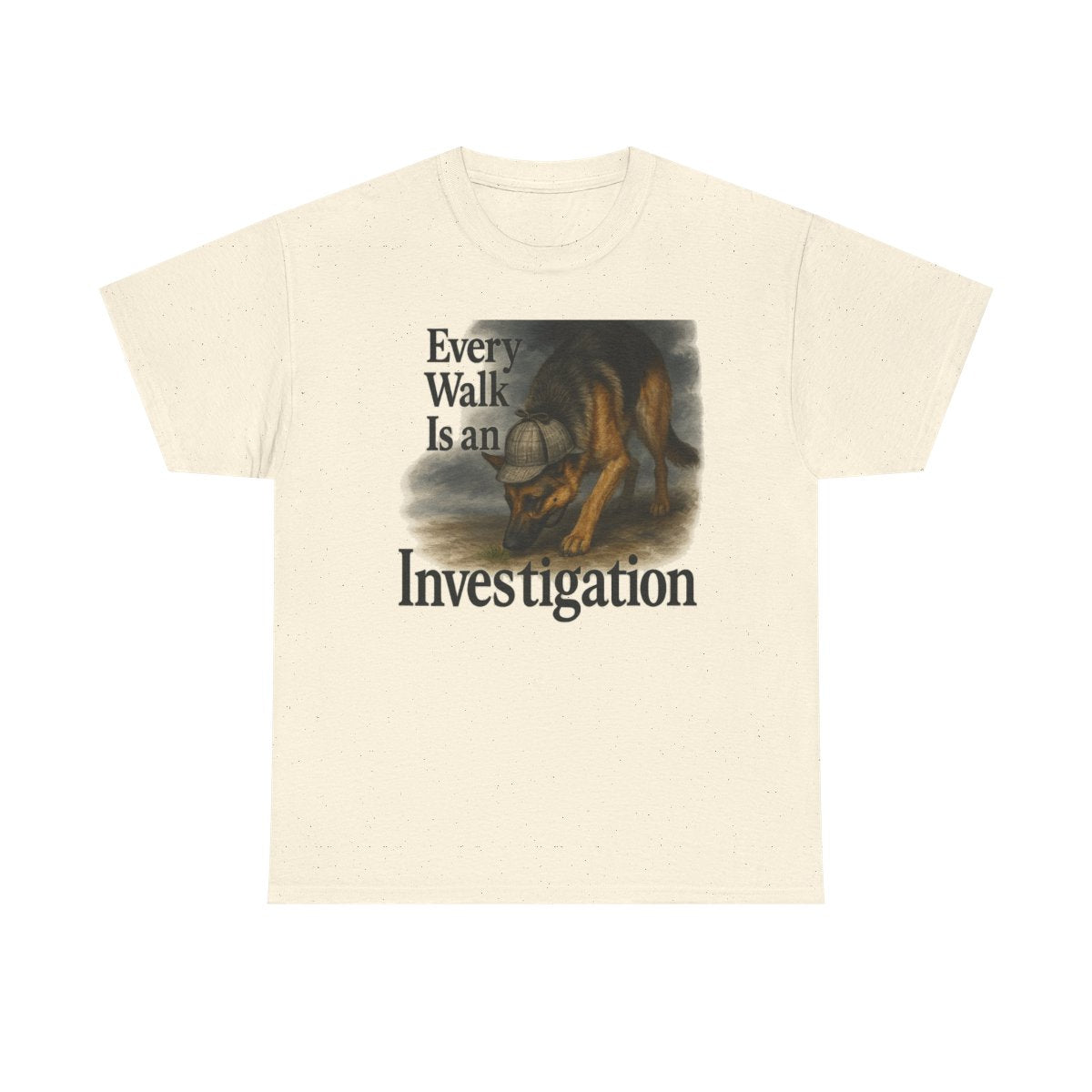 The Detective German Shepherd t-shirt, Natural