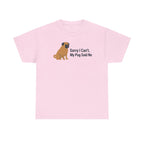 The Pug Said No Statement t-shirt, Light Pink