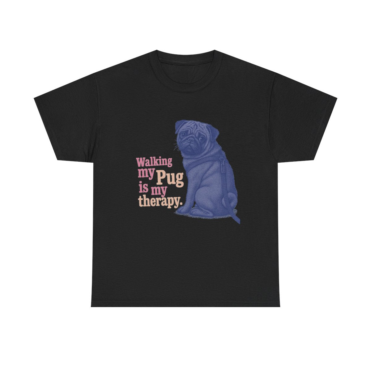 Therapy Pug t-shirt, Black
