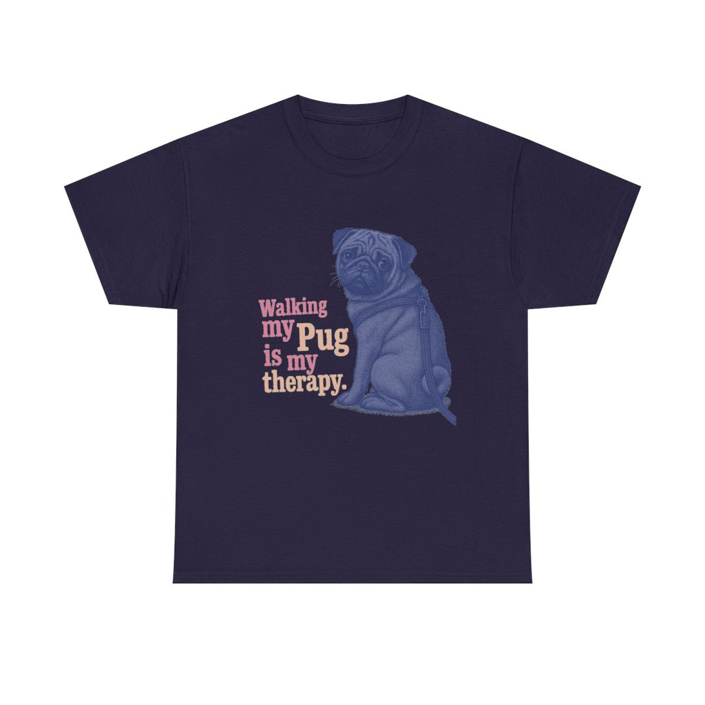 Therapy Pug t-shirt, Blackberry