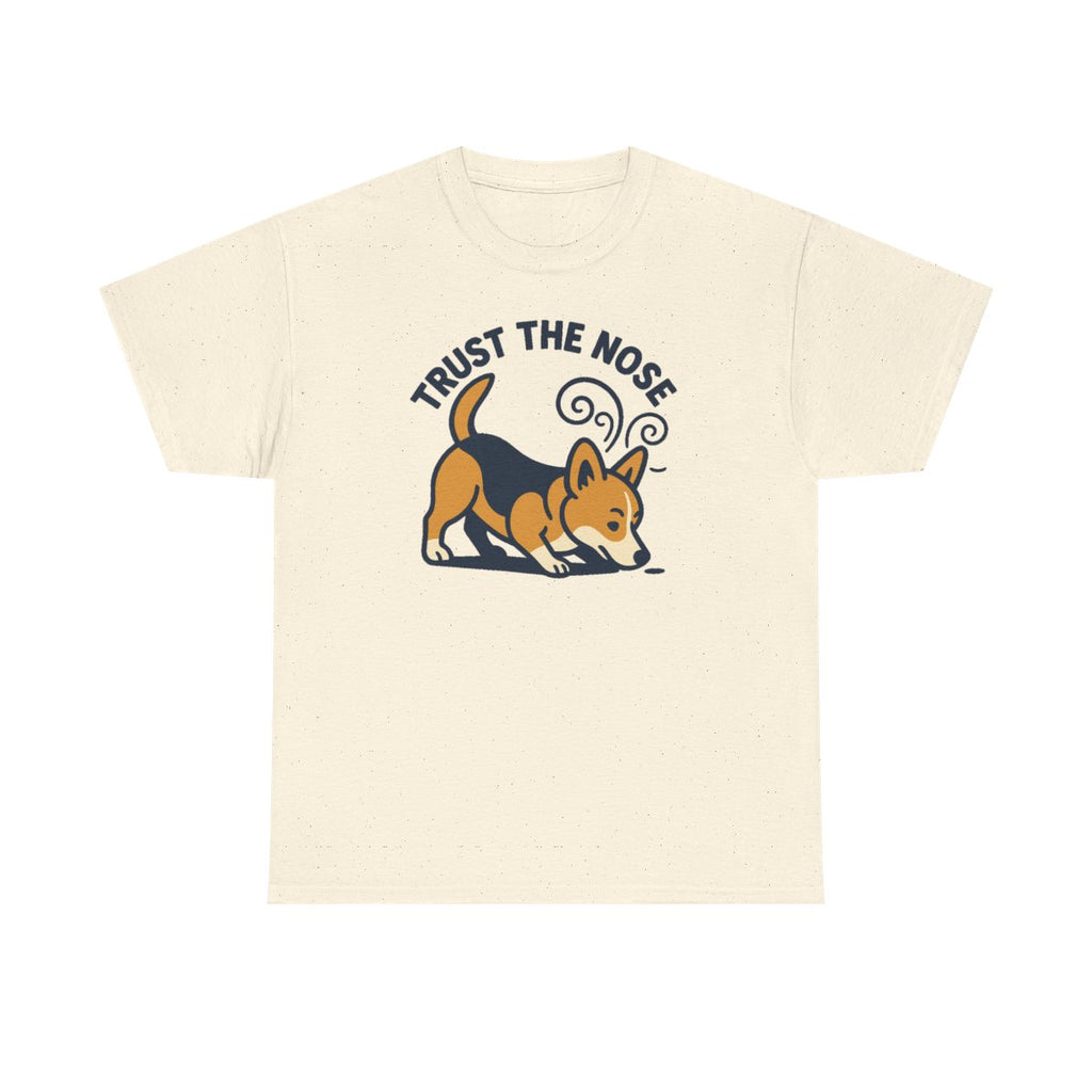 Trust the Nose Corgi Explorer t-shirt, Natural
