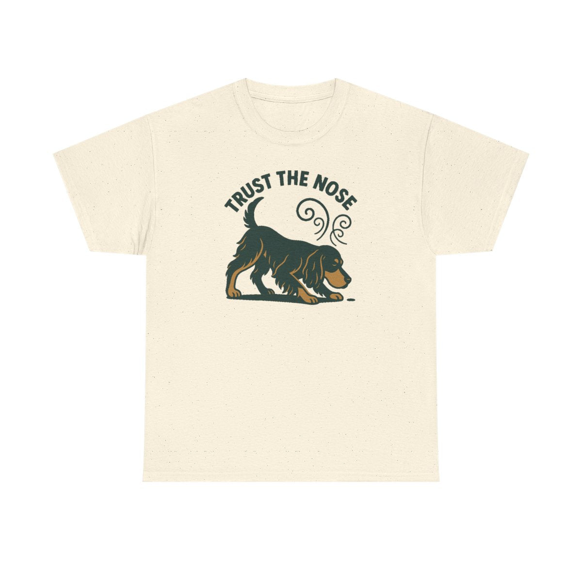Trust the Nose Gordon Setter t-shirt, Natural