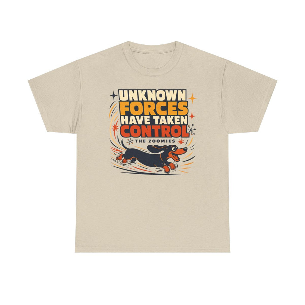 Unknown Forces: The Zoomies Dachshund T-shirt