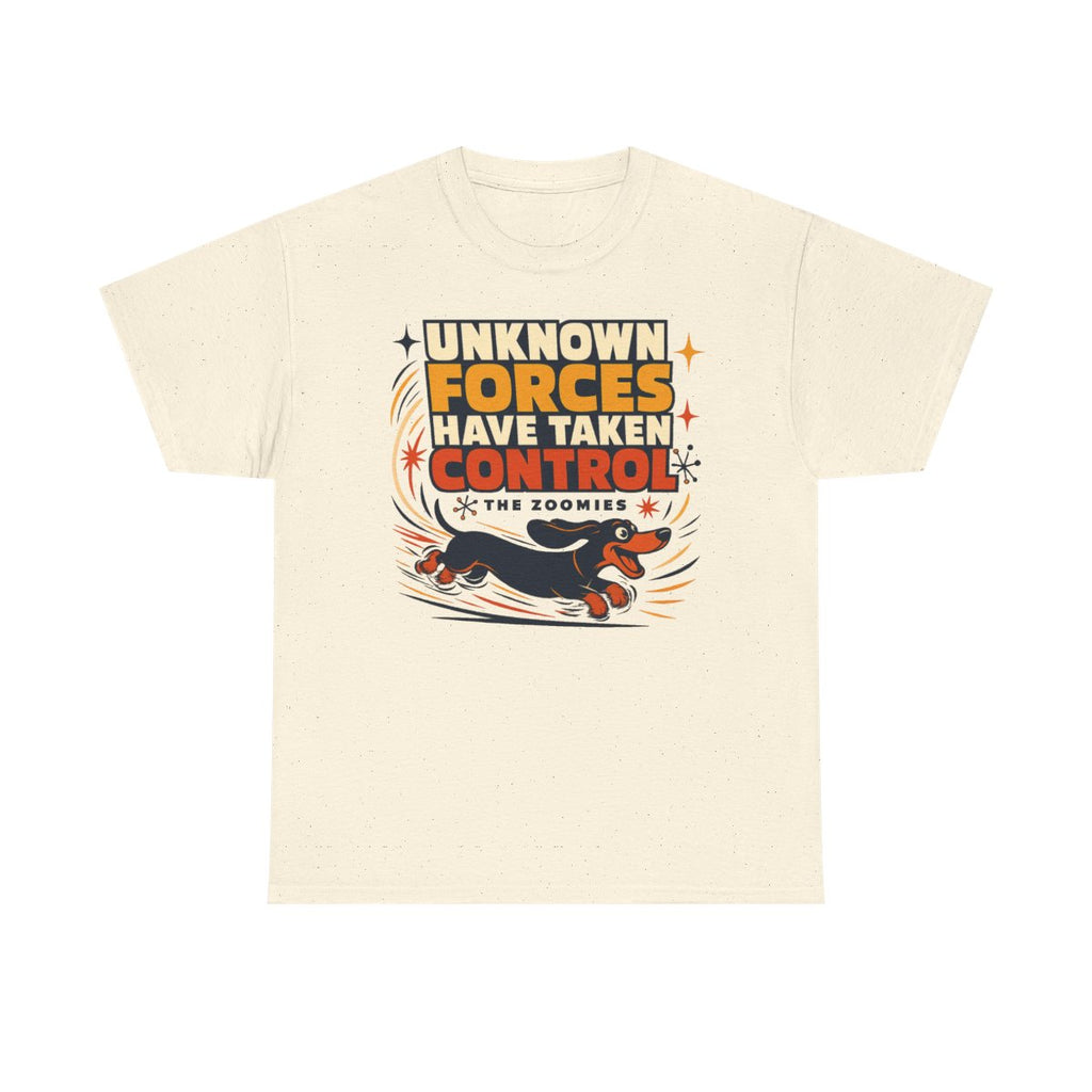 Unknown Forces: The Zoomies Dachshund T-shirt