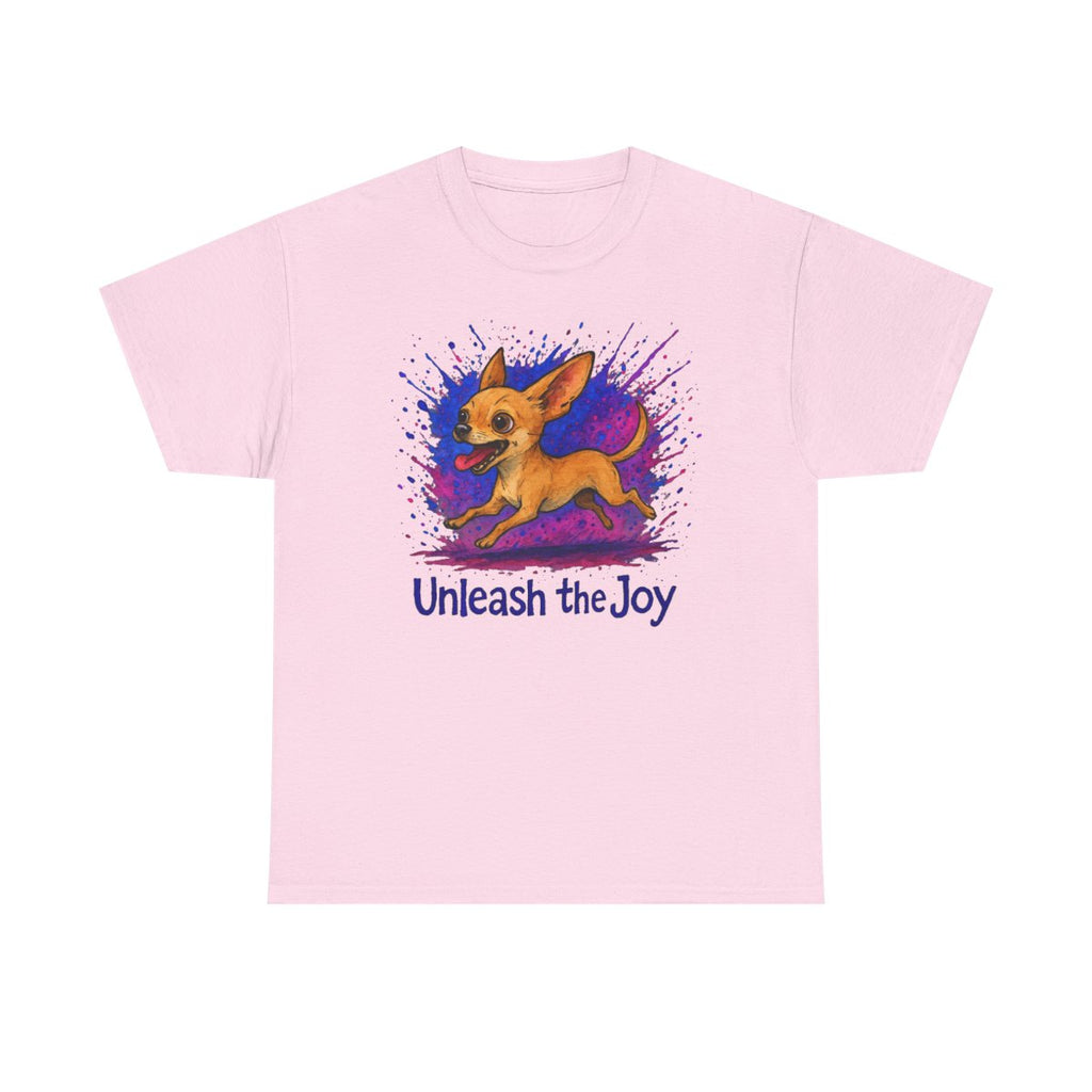 Unleash the Joy Chihuahua Graphic t-shirt, Light Pink