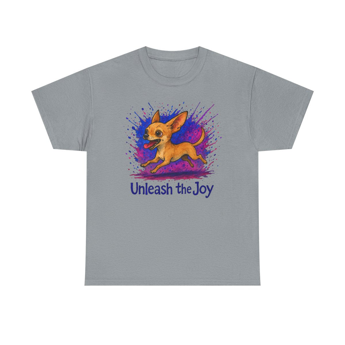 Unleash the Joy Chihuahua Graphic t-shirt, Gravel