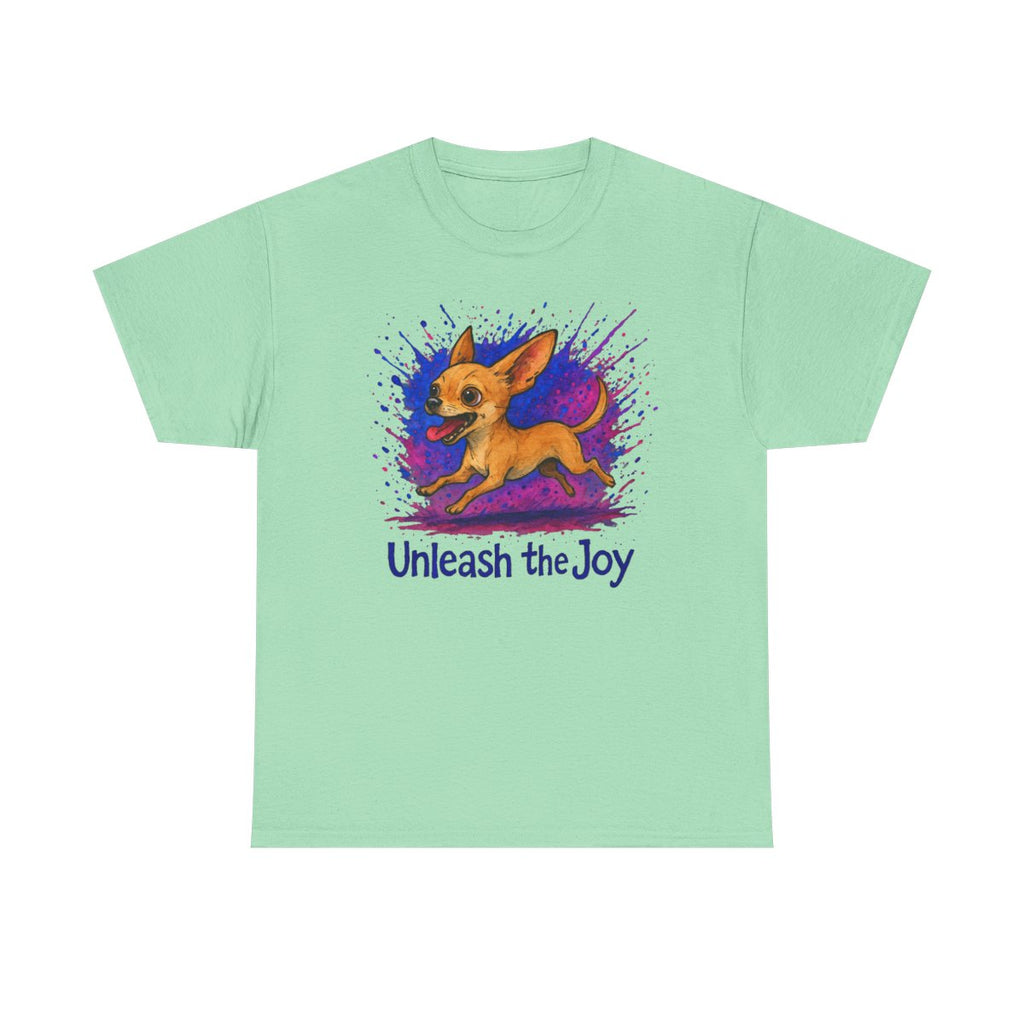 Unleash the Joy Chihuahua Graphic t-shirt, Mint Green