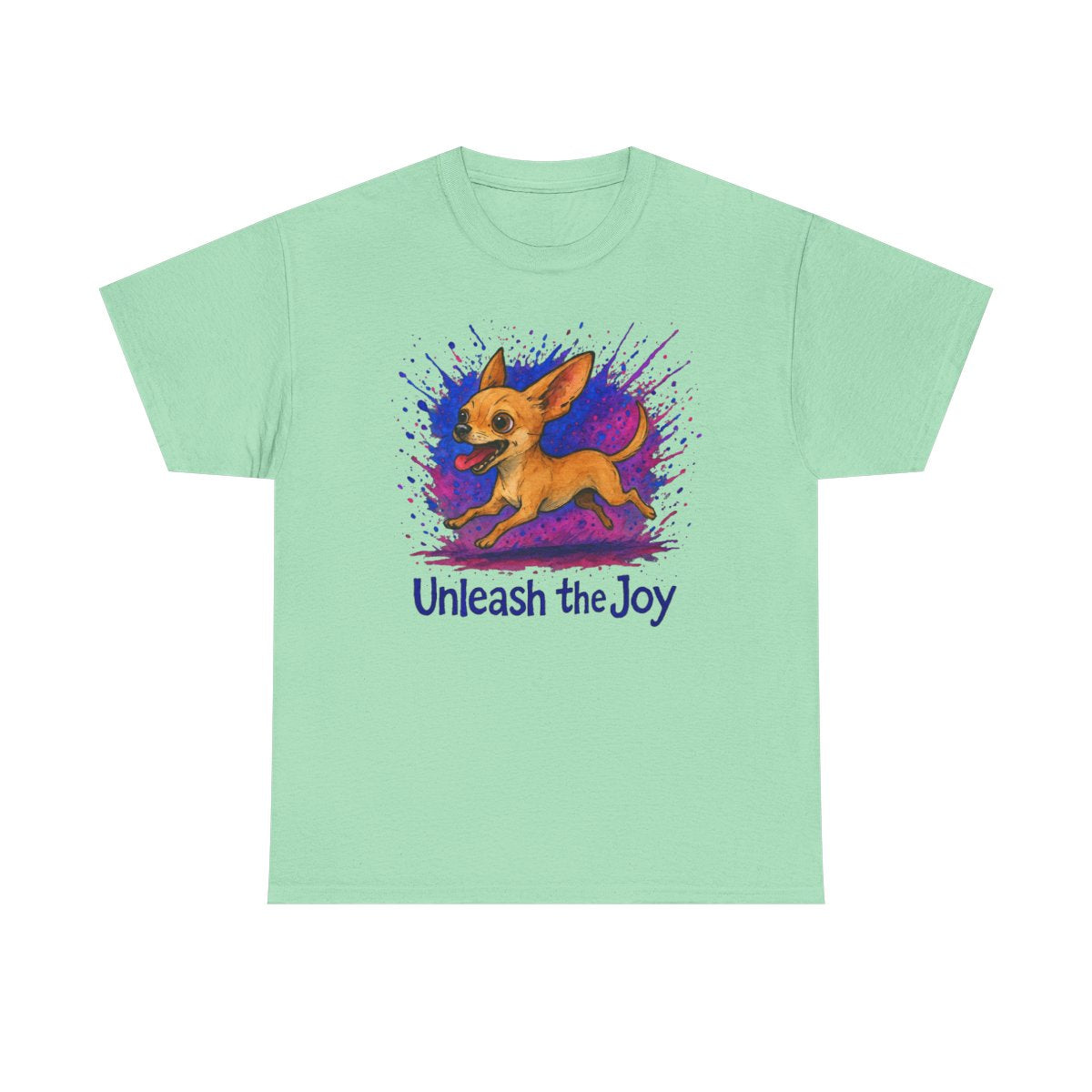 Unleash the Joy Chihuahua Graphic t-shirt, Mint Green