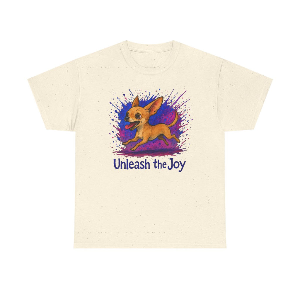 Unleash the Joy Chihuahua Graphic t-shirt, Natural