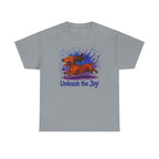 Unleash the Joy Dachshund Art t-shirt, Gravel