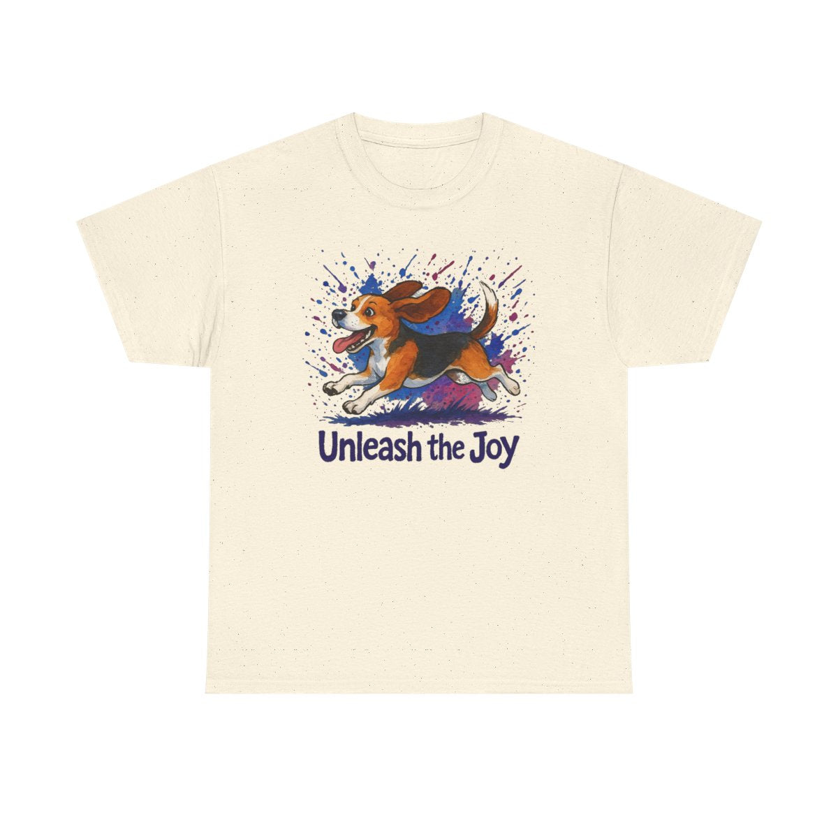 Unleash the Joy Watercolor Beagle t-shirt, Natural