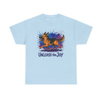 Unleash the Joy Watercolor German Shepherd t-shirt, Light Blue