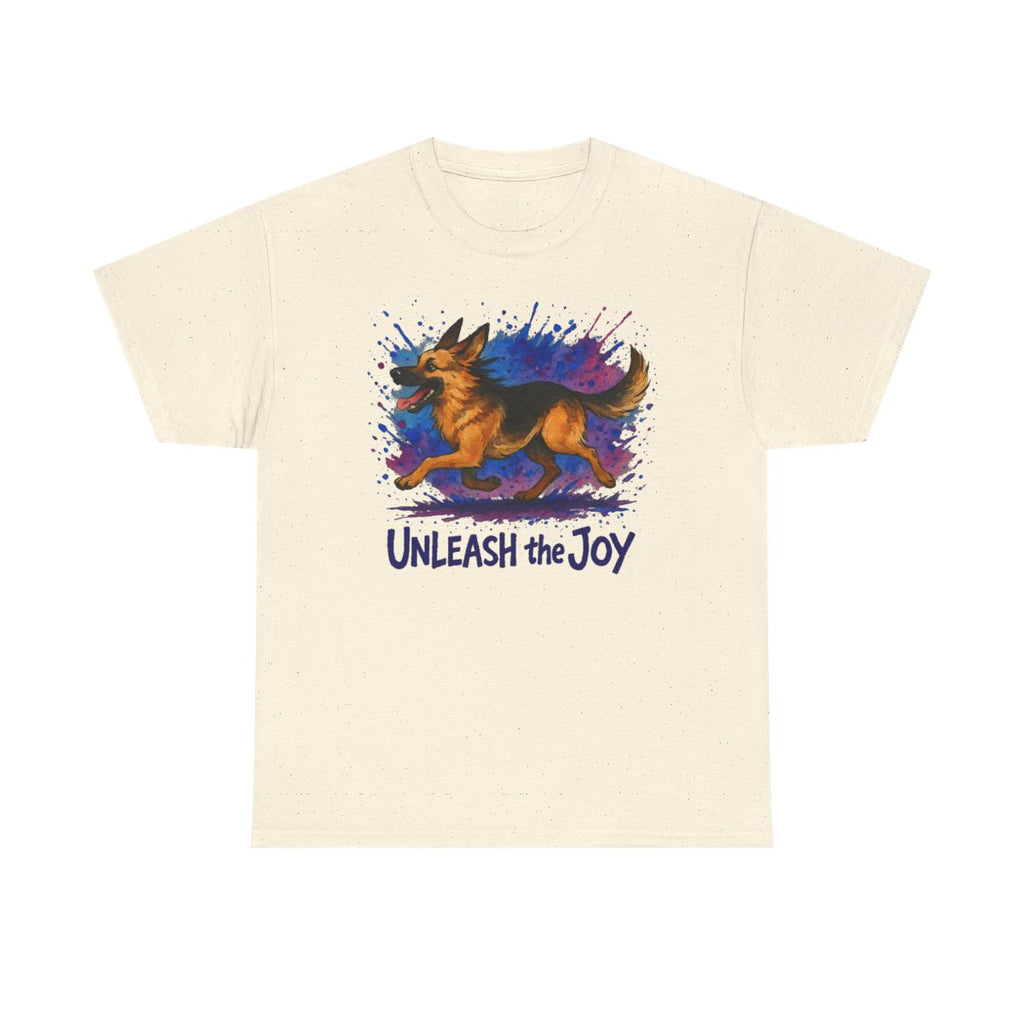 Unleash the Joy Watercolor German Shepherd t-shirt, Natural