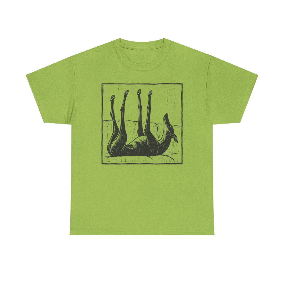 Upside Down Sleeping Greyhound T-Shirt