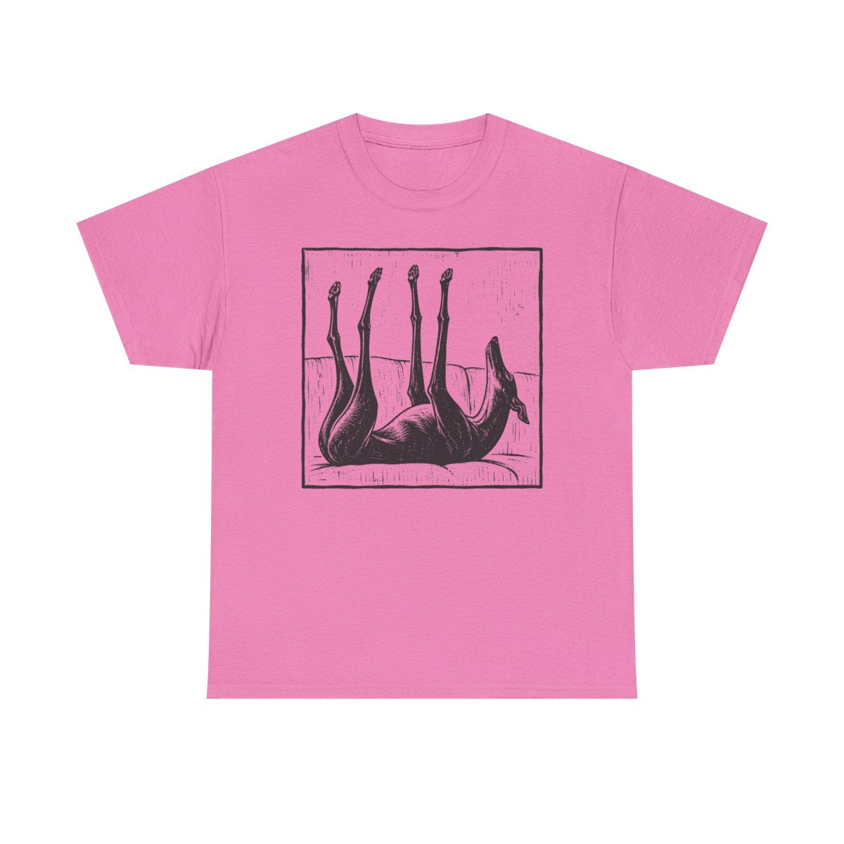 Upside Down Sleeping Greyhound T-Shirt