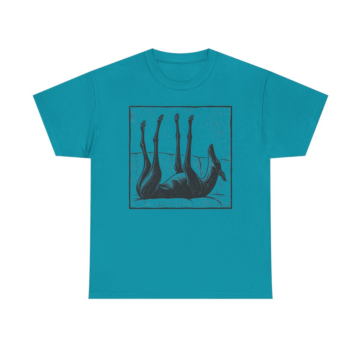 Upside Down Sleeping Greyhound T-Shirt