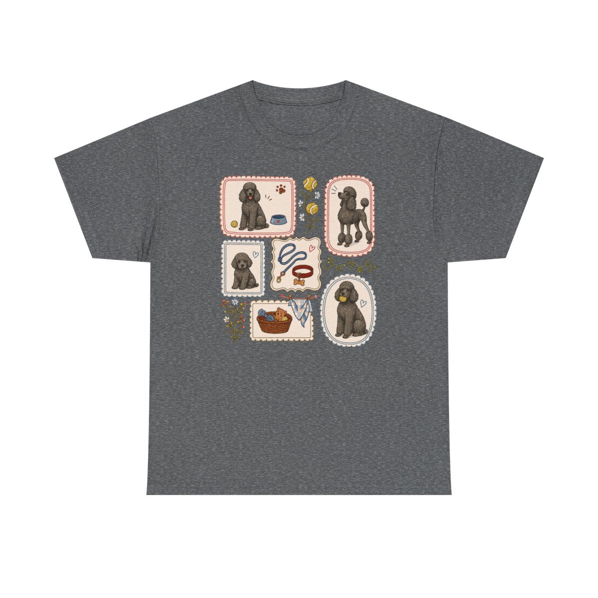 Vintage Poodle Silhouette Art T-Shirt