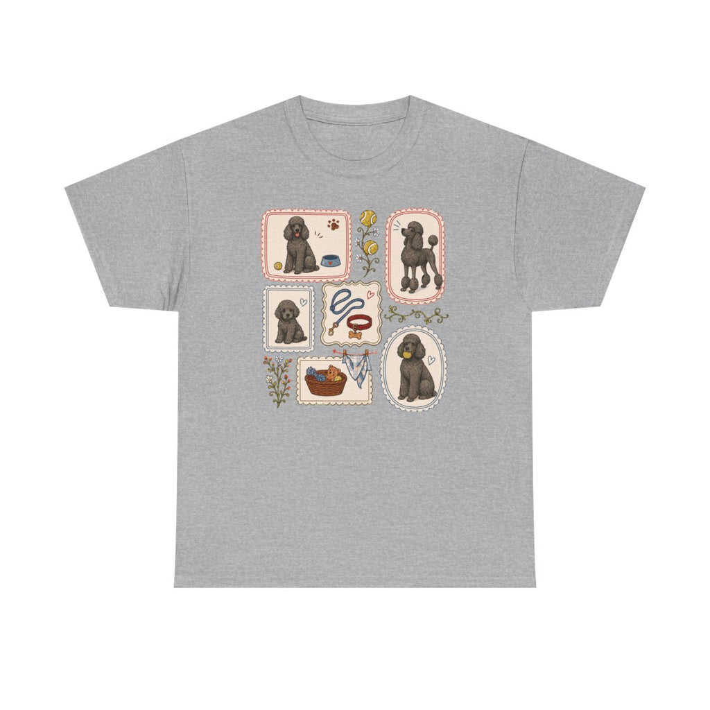 Vintage Poodle Silhouette Art T-Shirt