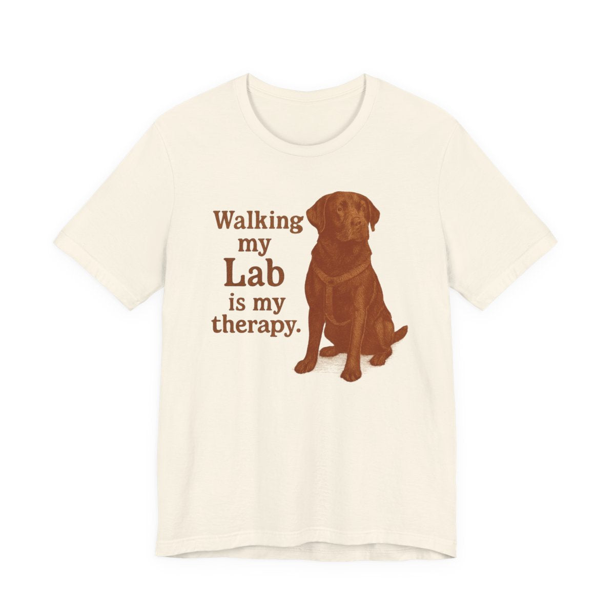 Walking My Lab Is My Therapy t-shirt, view 3