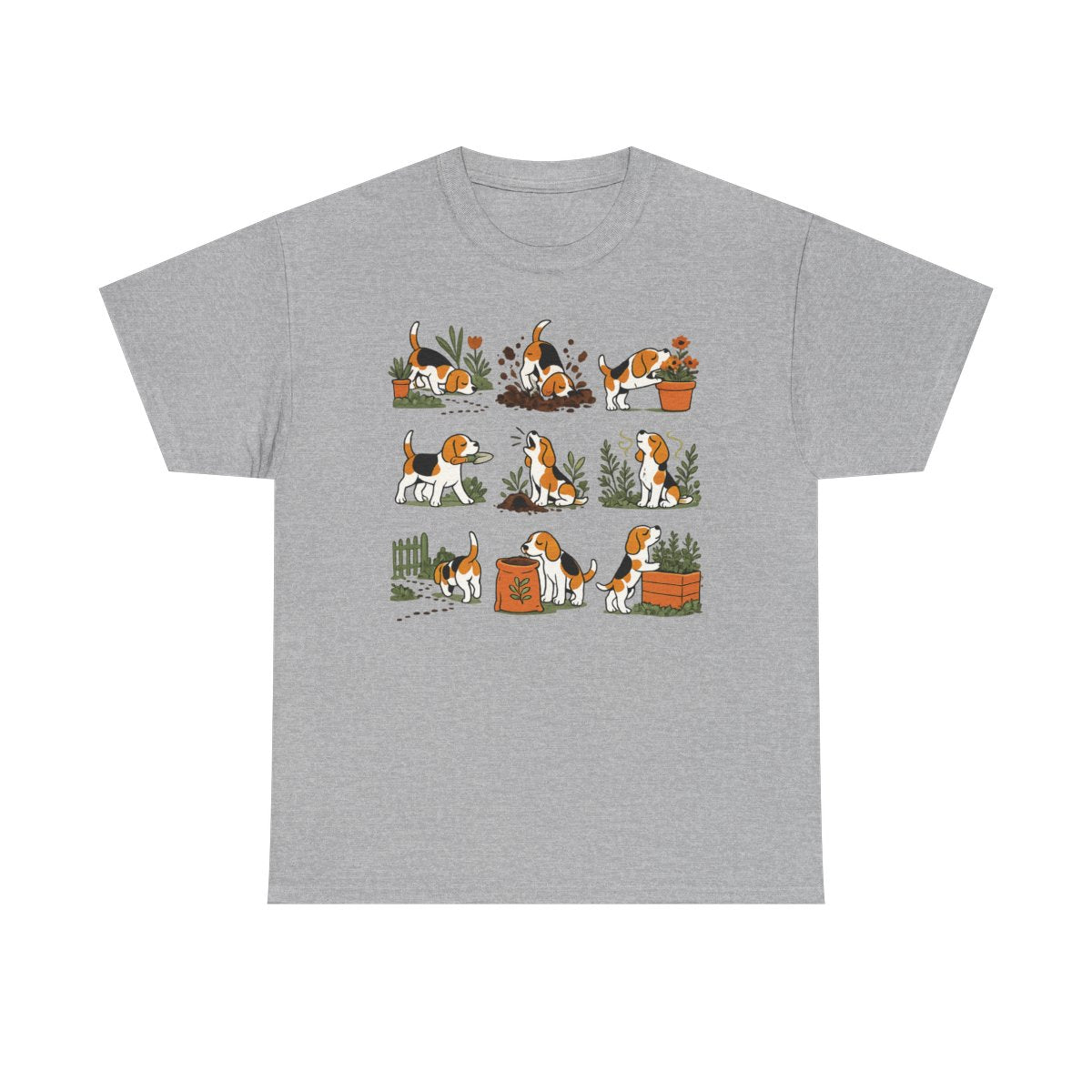 Whimsical Garden Beagle T-Shirt