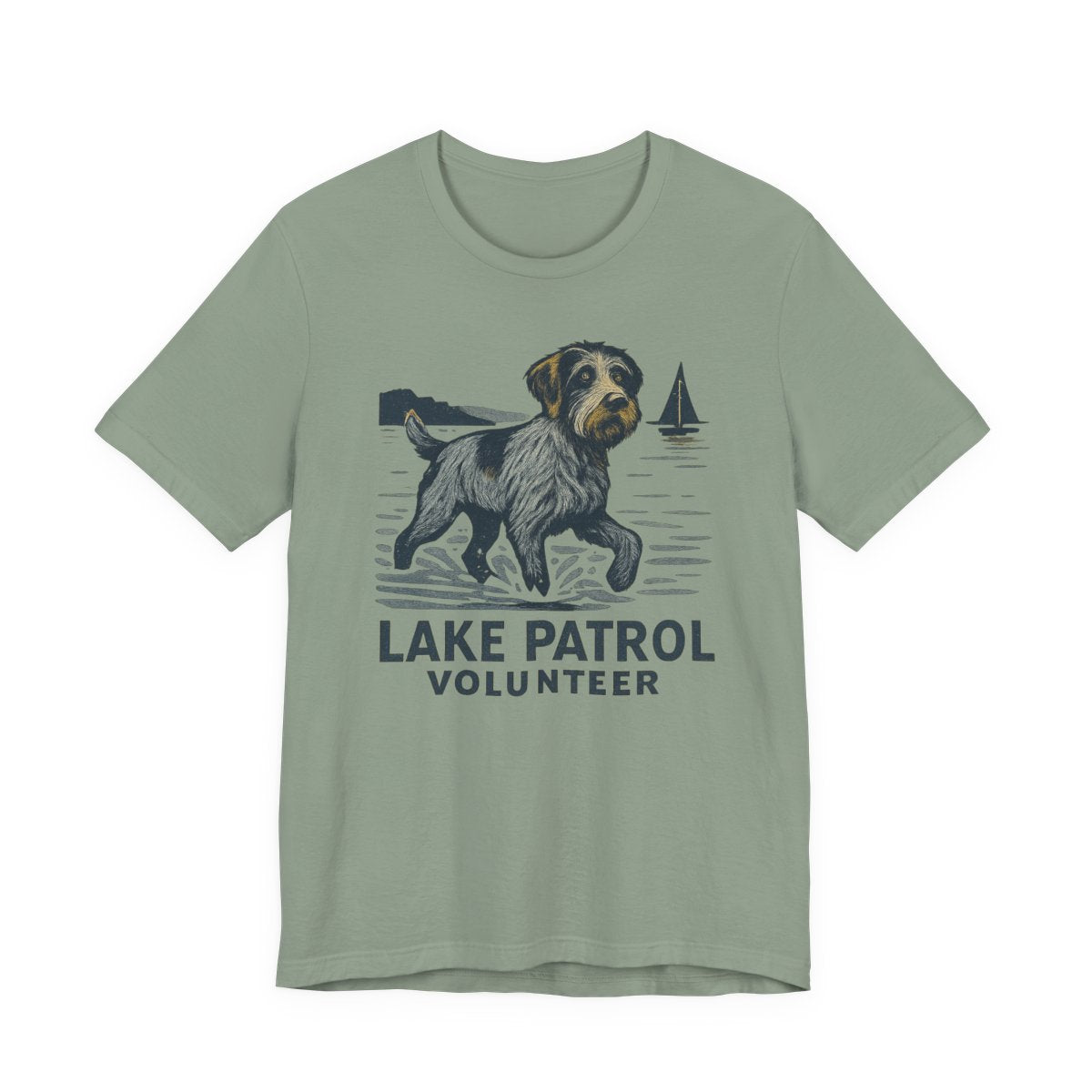 Wirehaired Pointing Griffon Lake Patrol Volunteer T-shirt