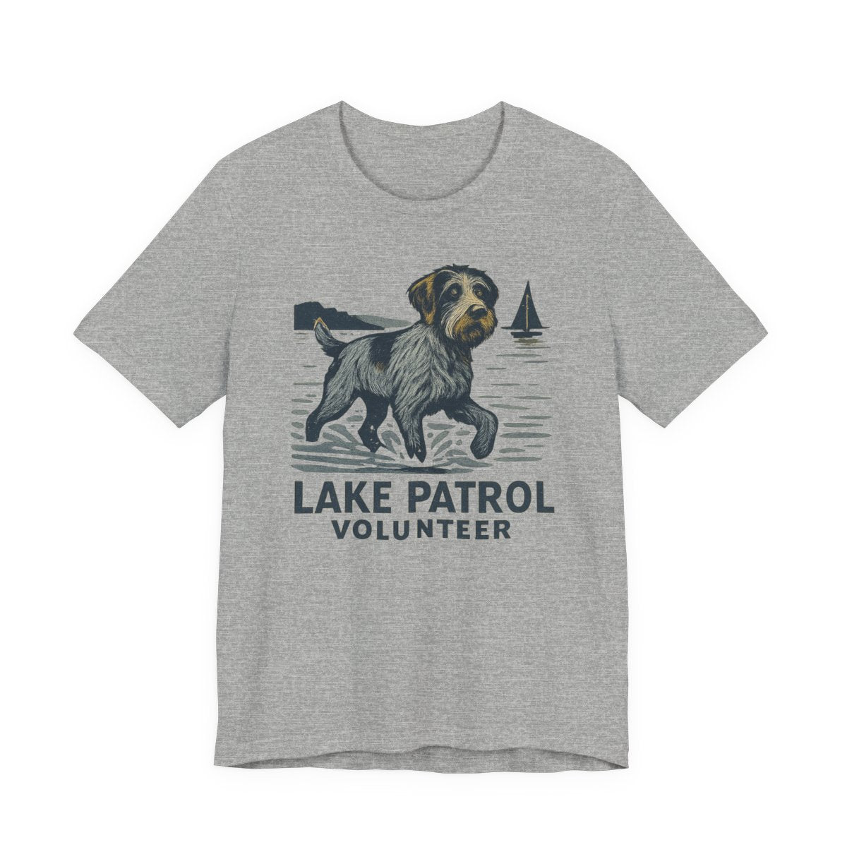 Wirehaired Pointing Griffon Lake Patrol Volunteer T-shirt